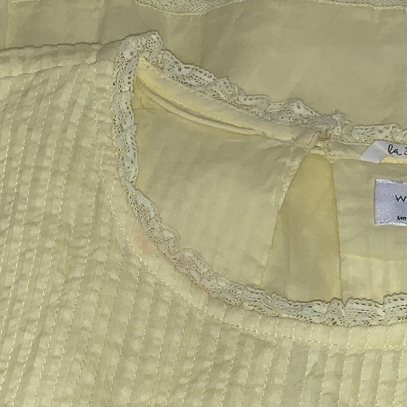 ARITZIA Wilfred Yellow La Boheme Elia Mini Babydoll Tunic Ruffle Dress Size XXS - Picture 14 of 17